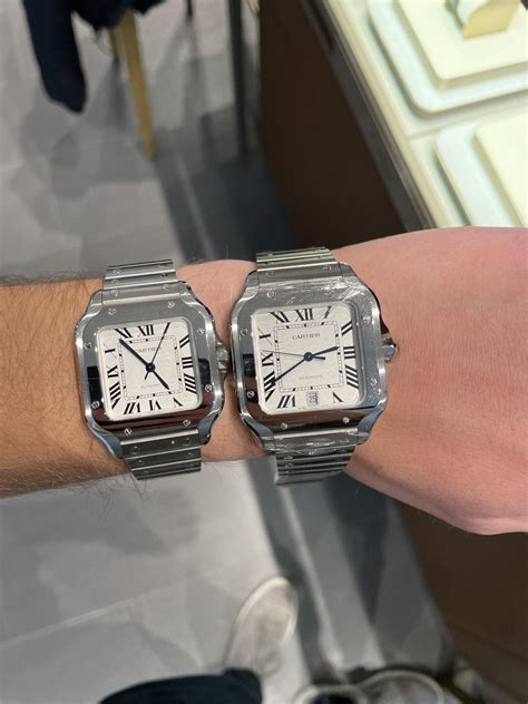 santos cartier medium|cartier santos medium vs large.